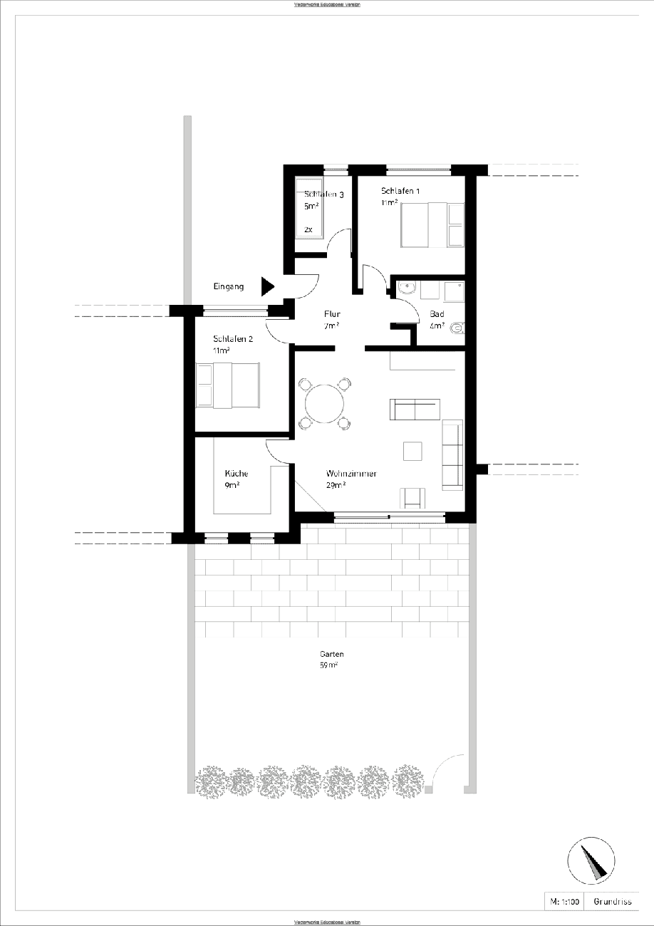 Grundriss des Ferienhauses